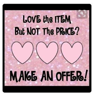 Offers are accepted. ask about bundling items 💖